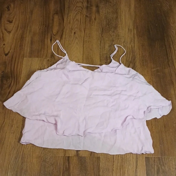 MYNE Ashley Ann Blush Ruffle Spaghetti Strap Cami MMM - Picture 1 of 5